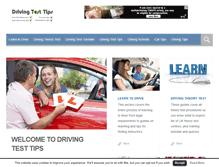 Tablet Screenshot of drivingtesttips.biz